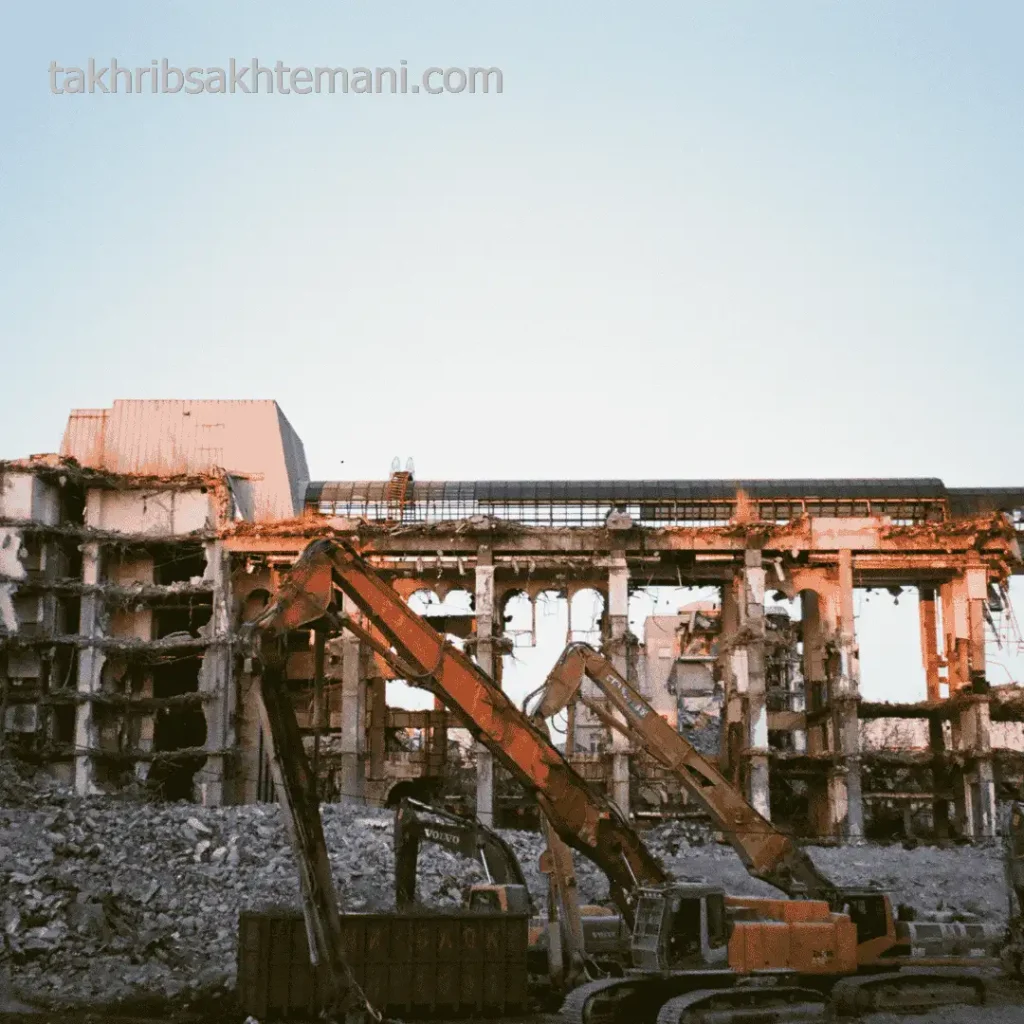 احمدی تخریب ساختمان تجاری در جنوب تهران